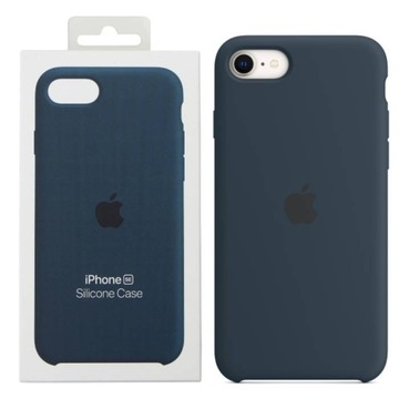 Oryginalne Etui APPLE Silicone Case iPhone SE 2020/SE 2022 niebieskie nowe