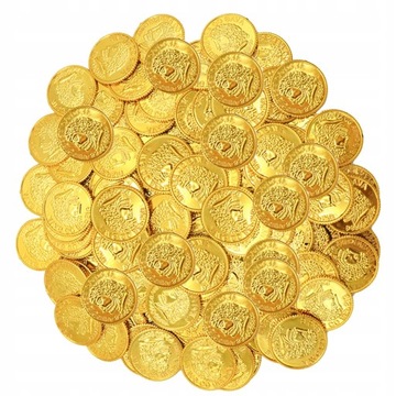 Реквизит деньги Золотые шоколадные монеты