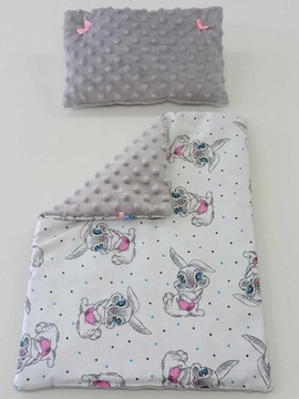 POŚCIEL DLA LALEK KOMPLET DO WÓZKA ŁÓŻECZKA