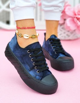 Модные черные кроссовки на платформе Love Vanes 39