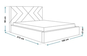VIANO SLIM мягкая кровать+контейнер 160x200