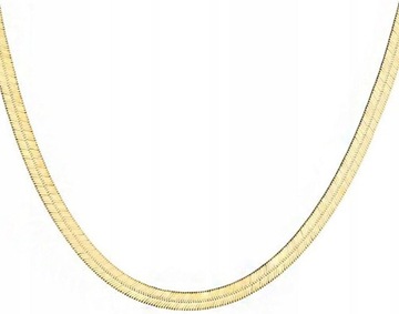 Naszyjnik złoty 585 szeroki łańcuszek 4,15g żmijka elegancki snake 42cm