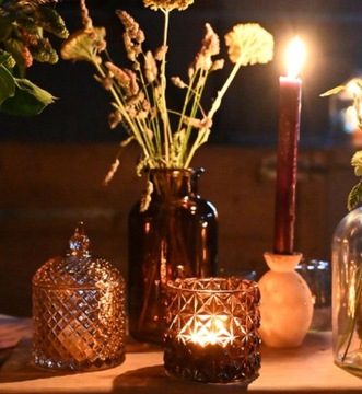 КОРИЧНЕВАЯ СТЕКЛЯННАЯ ВАЗА 20 ВАЗ-БУТЫЛОК