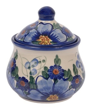 CERAMICZNA CUKIERNICA 290ML CERAMIKA STYL BOLESŁAWIEC
