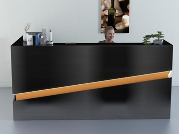 Стойка ресепшн R22 200х70см, с подсветкой