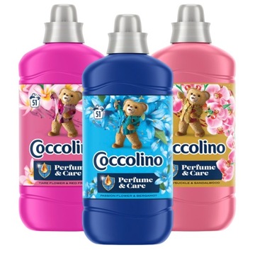 Coccolino Creations płyn do płukania tkanin 1,275L MIX ZAPACHÓW zestaw x3