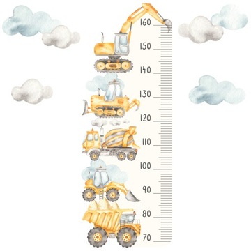 MIARKA WZROSTU naklejka na ścianę budowa