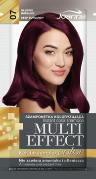 JOANNA MULTI EFFECT SZAMPONETKA 07 GŁĘBOKI BURGUND
