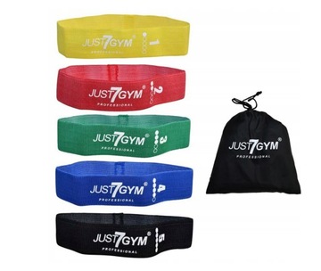 ZESTAW 5 GUM MINI BAND MATERIAŁOWYCH TAŚM FITNESS
