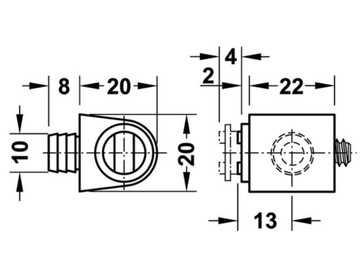 Магнитная защелка, коричневая, HAFELE! КАЧЕСТВО !