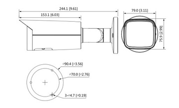 IP-камера Dahua IPC-HFW5842T-ASE-0280B-S2, 8,3 Мп, SMD МИКРОФОН