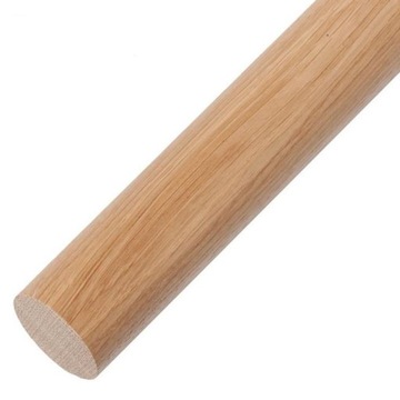 Pochwyt drewniany Ø42 2400mm DĄB surowy