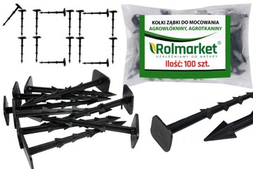 KOŁKI DO MOCOWANIA agrowłóknina agrotkanina SIATKA NA KRETY SZPILKI 100szt