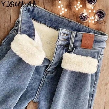 Women jeans Velvet Jeans women Fleece Warm Korean