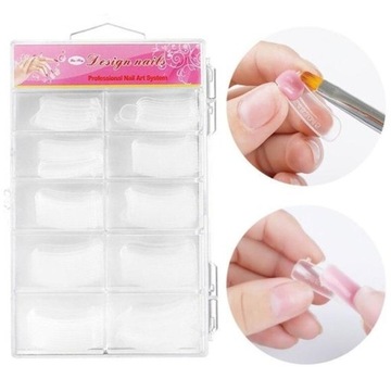 НАБОР ВЕРХНЕЙ ФОРМЫ ЗАЖИМЫ АКРИЛОВАЯ ГЕЛЬ-КИСТОЧКА