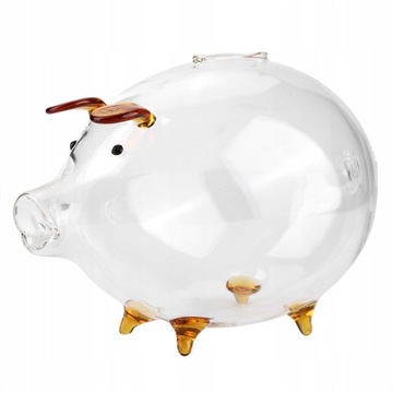 GLASS PIG BEAUTIFUL GLASS PIGGY BANK