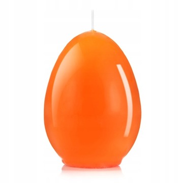 Świeca na Wielkanoc duża świeczka jajko 12 cm pomarańczowe