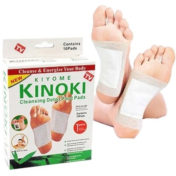 KINOKI PLASTRY OCZYSZCZAJĄCE Z TOKSYN DO STÓP DETOX ORYGINALNE 10SZT