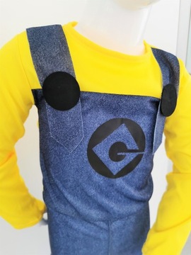 KOSTIUM strój PRZEBRANIE MINIONEK gogle MINIONKI