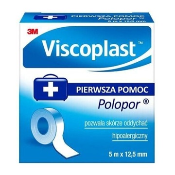 VISCOPLAST Polopor przylepiec 5m x 12,5mm 1 rolka