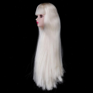 1/6 Dziewczyna Doll Head Sculpt z długim złotym