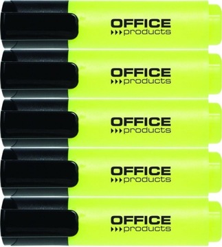 ZAKREŚLACZ PODKREŚLACZ TEKSTU ŻÓŁTY ścięty Office Products x 5