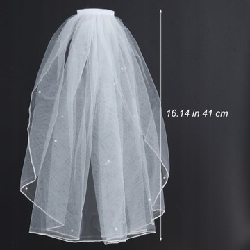Простая короткая свадебная фата Тюлевая свадебная фата