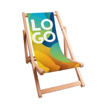 Leżak Drewniany Dziecięcy z Regulacją Oparcia ZDJĘCIE / LOGO Twój Nadruk