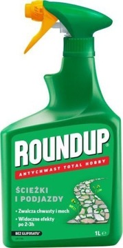 Roundup Preparat Chwastobójczy Ścieżki i Podjazdy 1l Zwalcza Chwasty i MECH