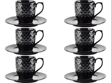 Porcelanowy KOMPLET KAWOWY Diament - 12 elementów