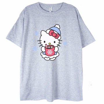 T-shirt Hello Kitty kot snow mikołaj koszulka 3XL