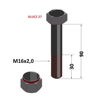 Śruba 1690-27 M16x90 bijak RM-30 Muthing MU-L MU-H