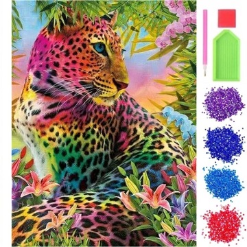 HAFT DIAMENTOWY MOZAIKA DIAMENTOWA 5D PANTERA