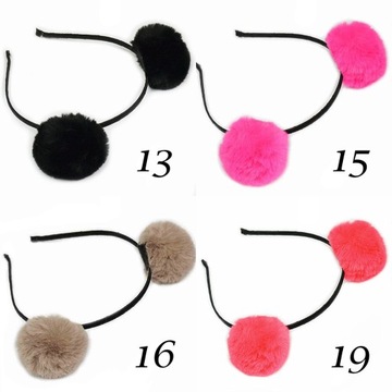 Обруч для волос с помпонами Модный женский ободок.