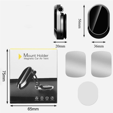Автомобильный держатель для мобильного телефона Магнитный регулируемый держатель на 360°