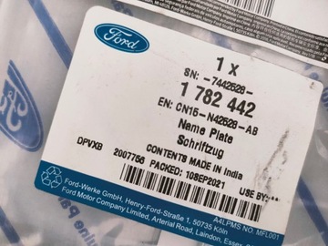 FORD ECOSPORT 2017 - NOVÝ ZNAK "ECOSPORT" OE _ 1782442 CN15