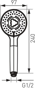 FERRO CORTINA РУЧНОЙ ДУШ 3-ФУНКЦИОНАЛЬНЫЙ