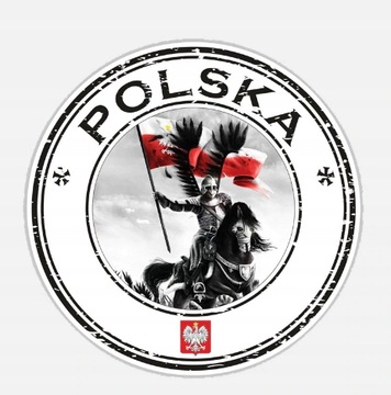 naklejka samochodowa Polska Husaria 11x11cm