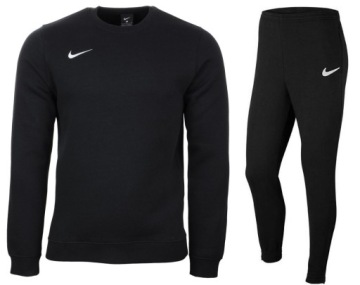 Nike мужской спортивный костюм комплект брюки толстовка хлопок размер L черный