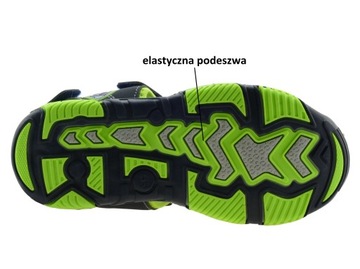 SANDAŁY CHŁOPIĘCE BUTY DZIECIĘCE SPORTOWE KRYTE SANDAŁKI NA RZEPY R. 35