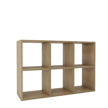 Regał Modułowy Poziomy 6 Półek Szafka Komorowa 100x68 cm Podłogowa