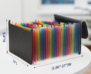 Папка-коробка для документов, складная, 24 отделения, вместительная деловая папка