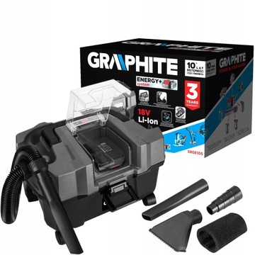 GRAPHITE ODKURZACZ WARSZTATOWY AKUMULAT. 18V 10L