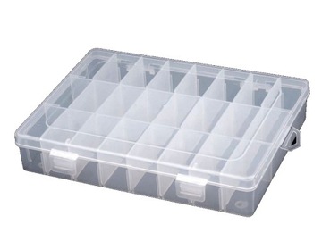 ORGANIZER 24 PUDEŁKO na akcesoria 14x20x4cm przeźroczysty