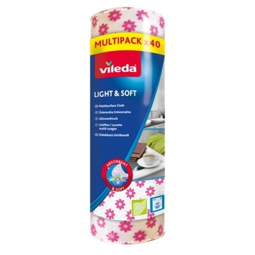 VILEDA LIGHT SOFT ŚCIERKA ŚCIERECZKA ROLKA 40 SZT.