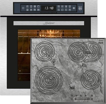 Zestaw Piekarnik + Płyta szklano-ceramiczna, 79L, Kaiser EH 6306 R+KCT 6715 FI Ara