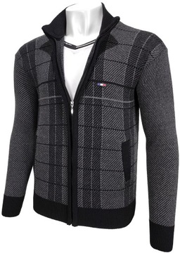 Мужской кардиган в клетку R161, XXL