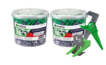 MARTEN SYSTEM POZIOMOWANIA PŁYTEK 1,5MM 600 KLIPSÓW 200 KLINÓW DUŻY ZESTAW