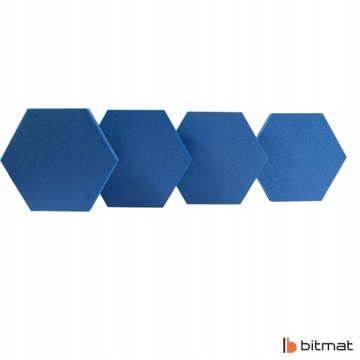 Звукоизоляционная пена Hexagon Acoustic Foam Синяя студийная панель, гладкая губка