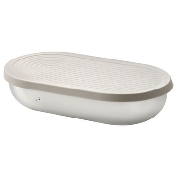 IKEA pojemnik HALVVARM na żywność stal/beż 0,7l